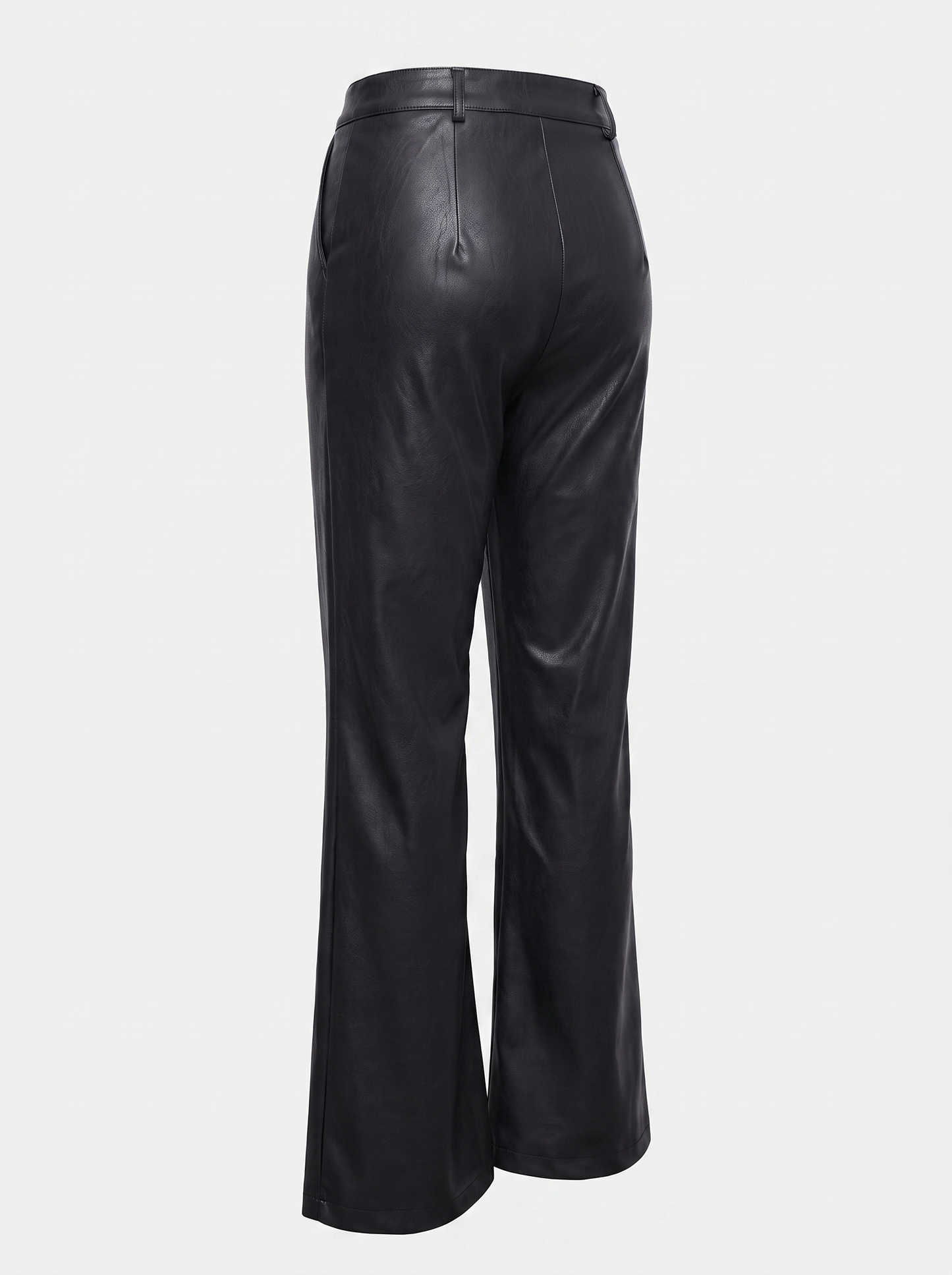 Pantaloni Bootcut in Ecopelle Nera
