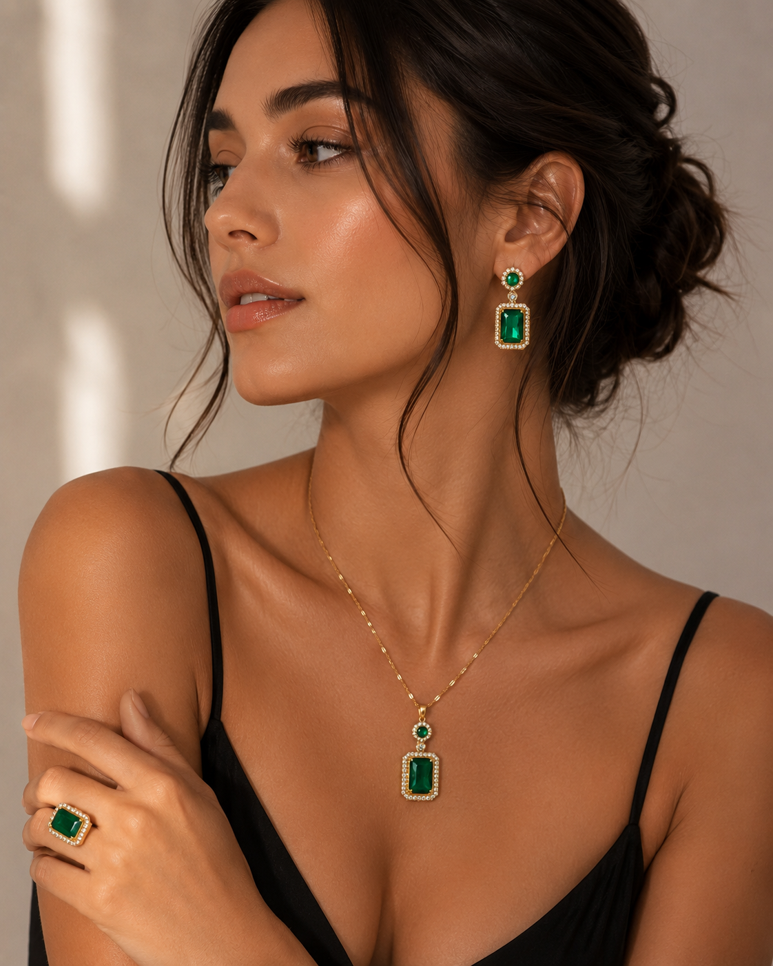 Set Ciondolo Smeraldo Reale