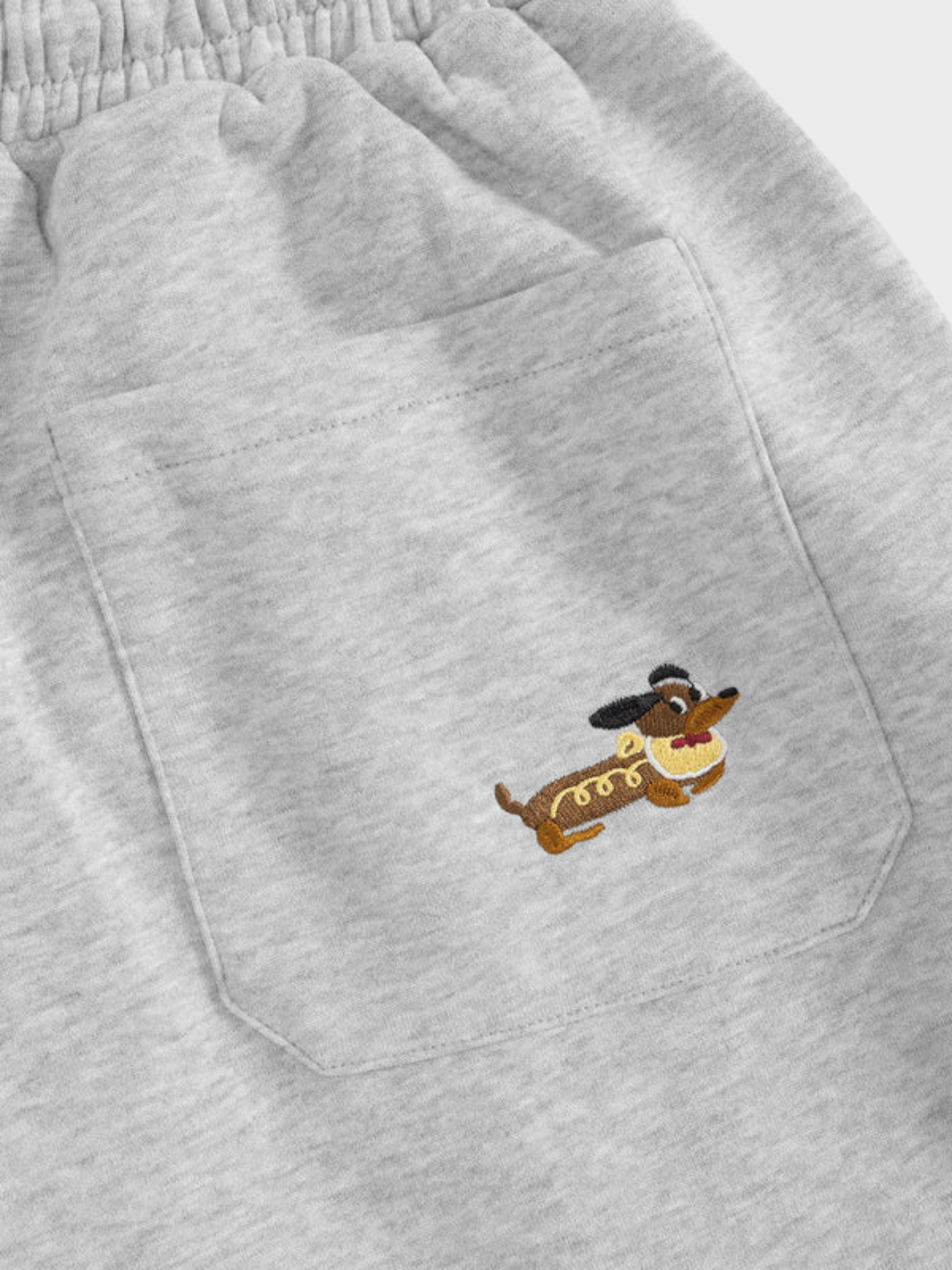 Paolo Street Cute Embroidered Pup Sweatpants