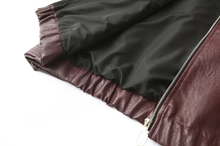 Casual Leather Zip Jacket
