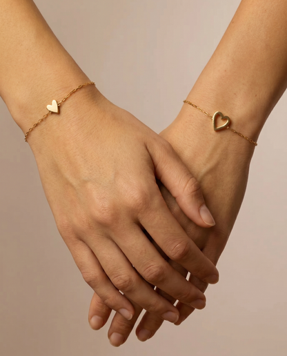 Set di Bracciali Cuore Amore Eterno