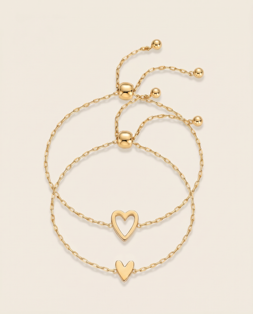 Eternal Love Heart Bracelet Set