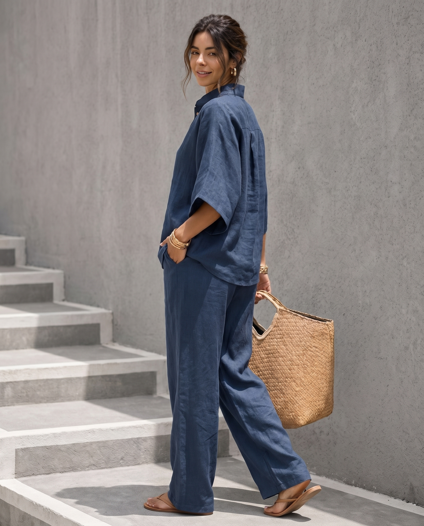 Completo Coordinato in Lino Capri