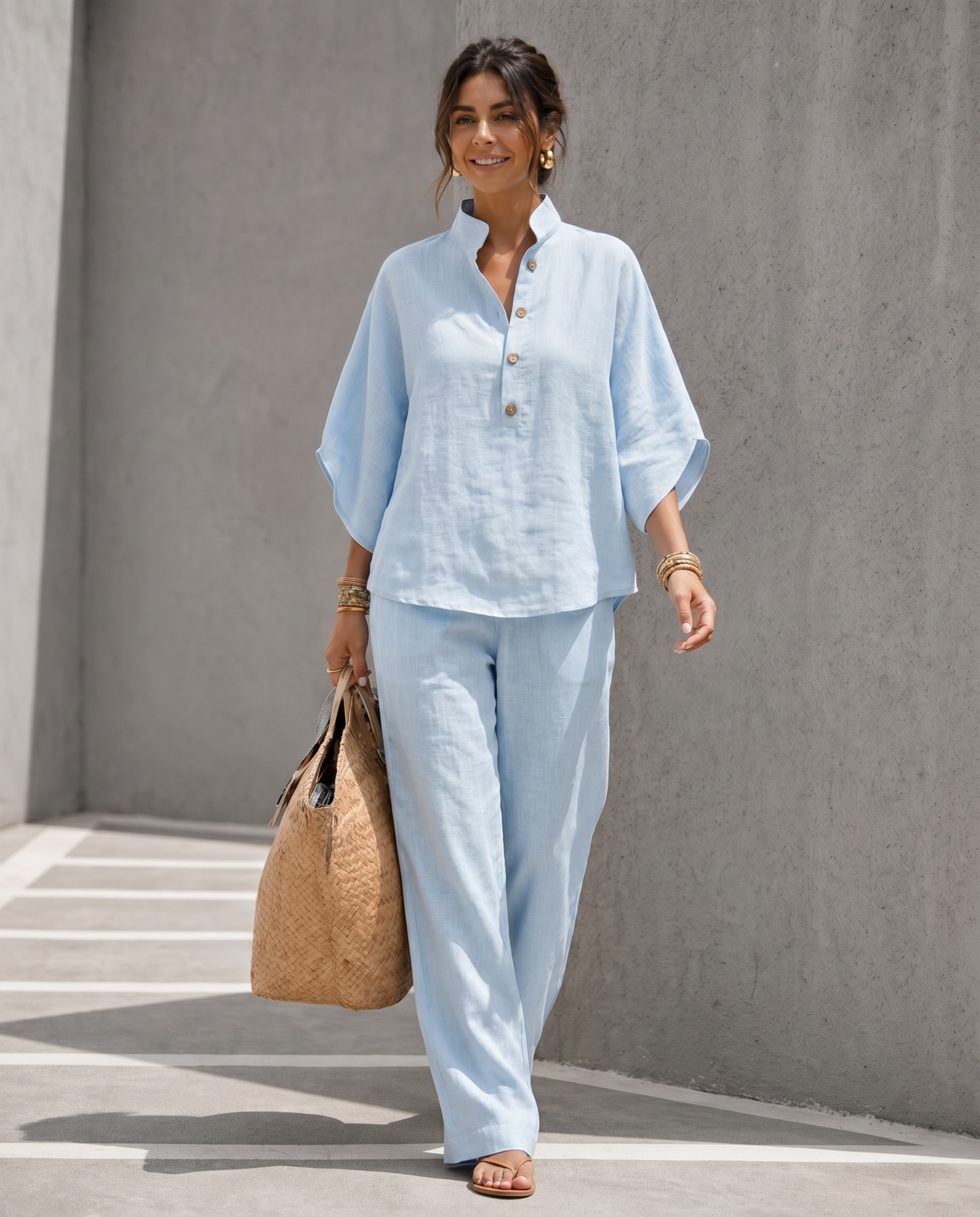 Completo Coordinato in Lino Capri