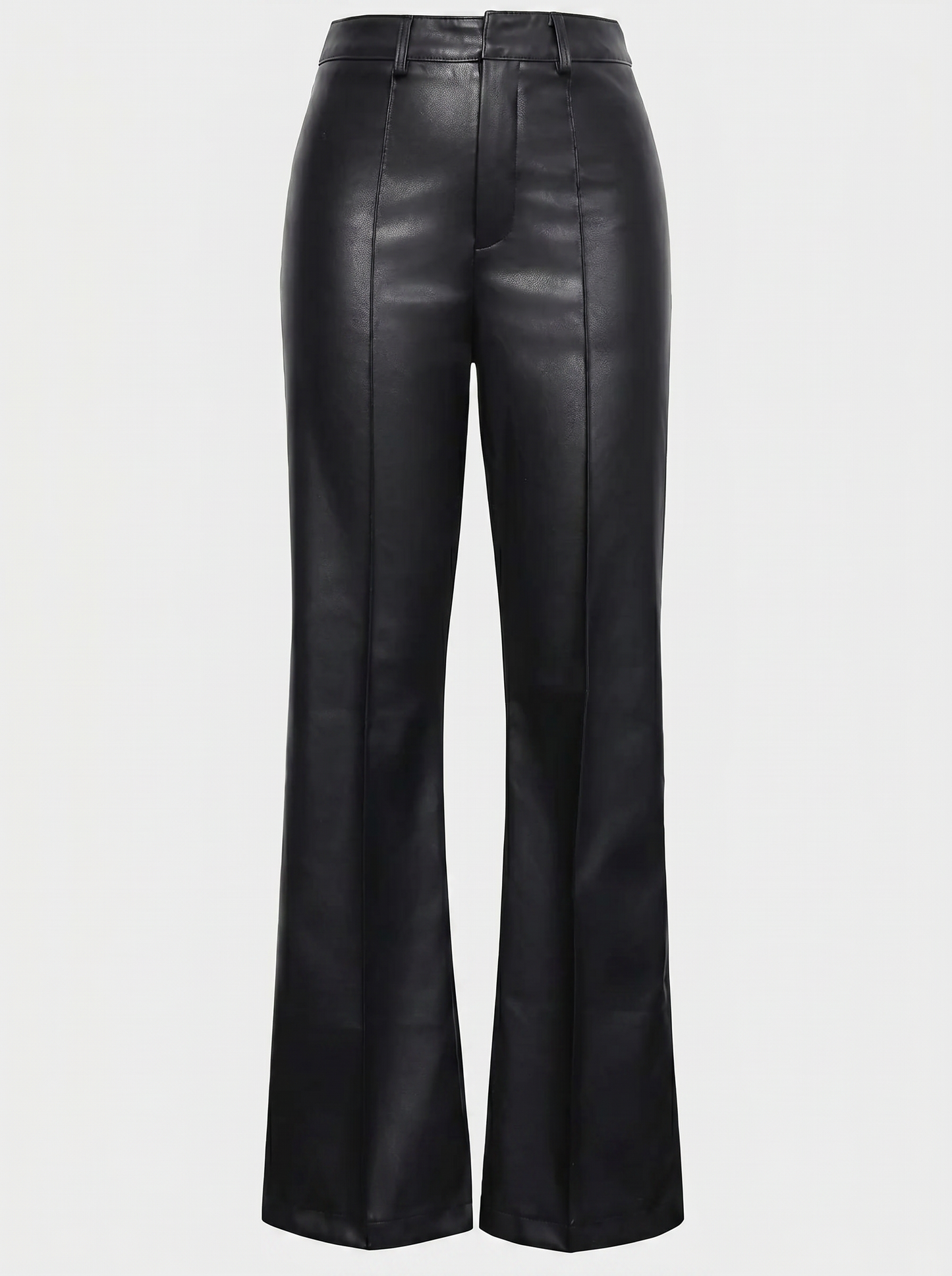 Pantaloni Bootcut in Ecopelle Nera