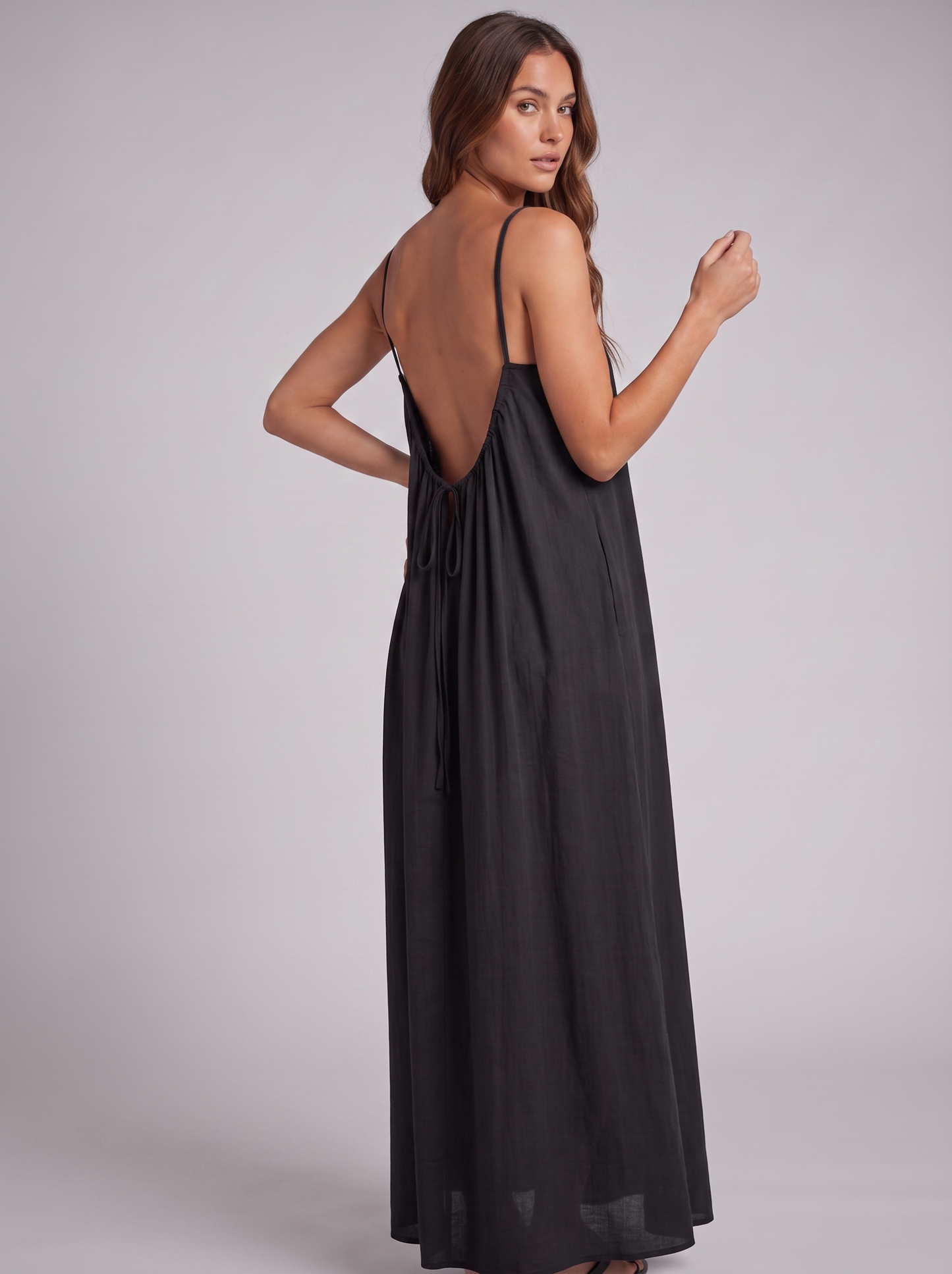 LaFlamine Seraphine Backless Maxi Dress