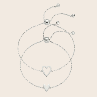 Set di Bracciali Cuore Amore Eterno