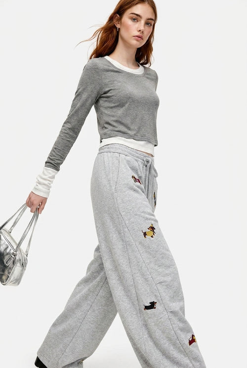 Tracksuit Pants with Puppy Embroidery Paolo Street