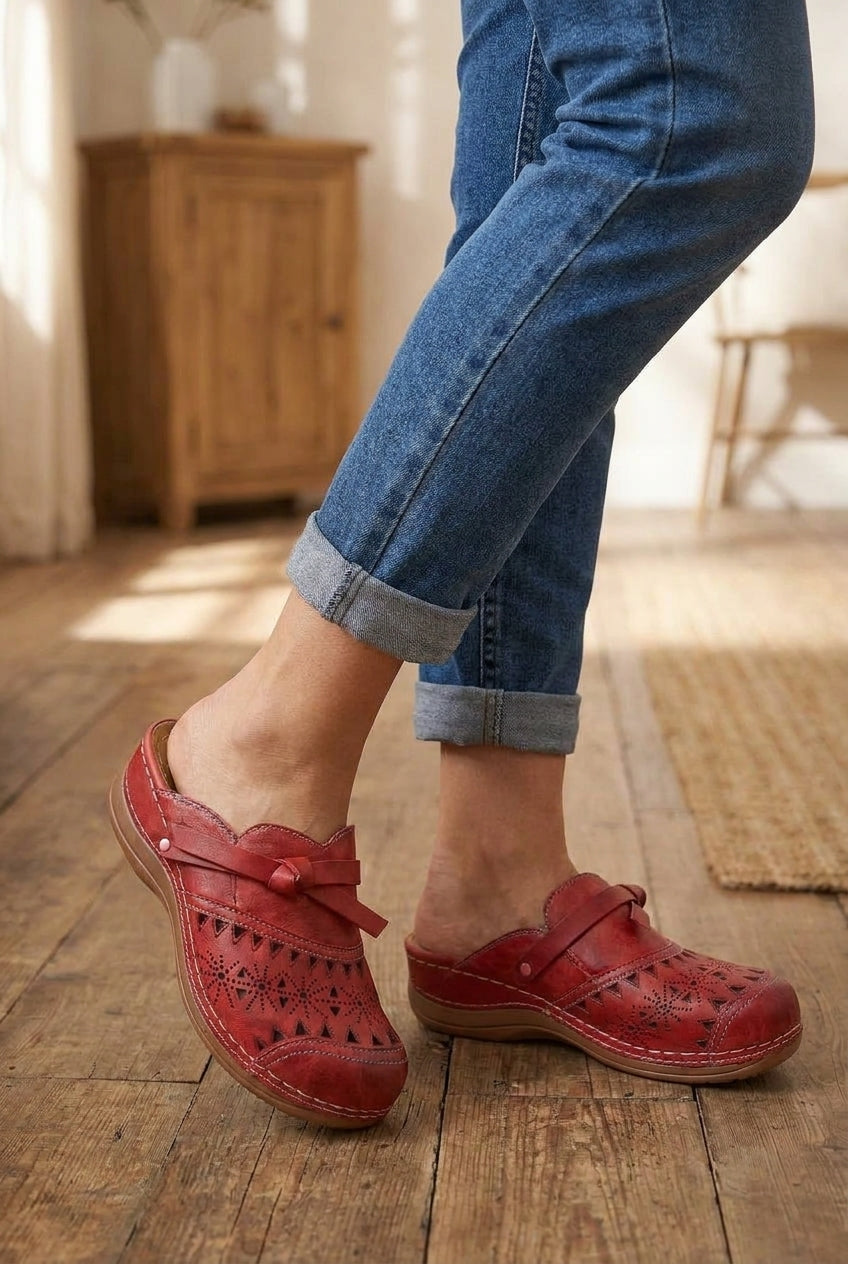 Open Toe Bow Flat Sandals